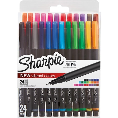 Sharpie Art Pens, Fine Pt, 24/PK, Ast PK SAN1983967